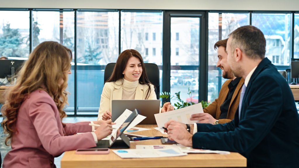 Business meeting in an office